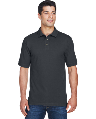 Harriton M200T Men's Tall 6 oz. Ringspun Cotton Pi in Black