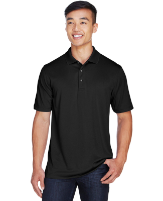 Harriton M345 Men's Advantage IL Snap Placket Perf in Black
