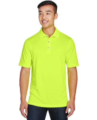 Harriton M345 Men's Advantage IL Snap Placket Perf in Safety yellow