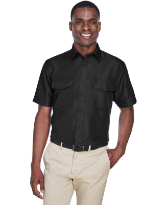 Harriton M580 Men's Key West Short-Sleeve Performa in Black