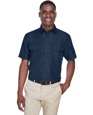 Harriton M580 Men's Key West Short-Sleeve Performa in Navy