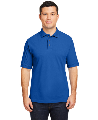 Harriton M200 Men's 6 oz. Ringspun Cotton Piqué S in True royal