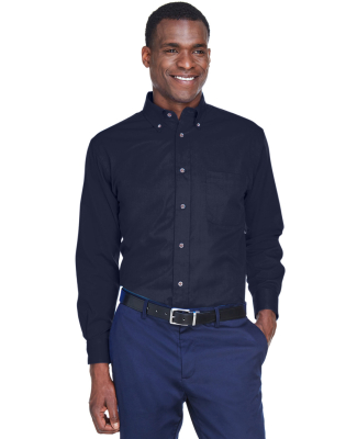 Harriton M500T Men's Tall Easy Blend™ Long-Sleev in Navy