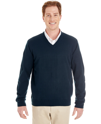Harriton M420 Men's Pilbloc™ V-Neck Sweater in Dark navy