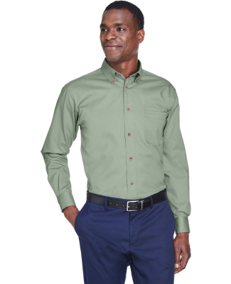 Harriton M500 Men's Easy Blend™ Long-Sleeve Twil in Dill