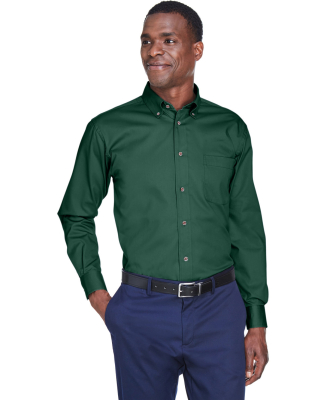 Harriton M500 Men's Easy Blend™ Long-Sleeve Twil in Hunter