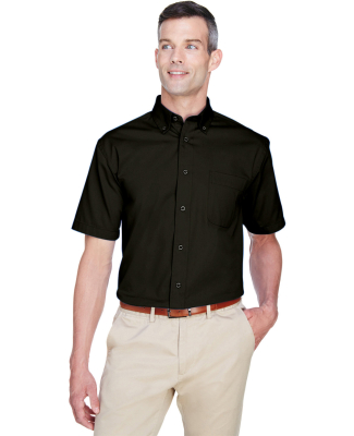 Harriton M500S Men's Easy Blend™ Short-Sleeve Tw in Black