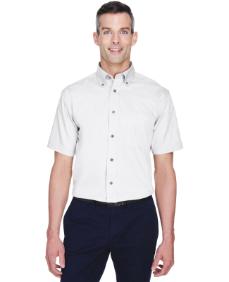 Harriton M500S Men's Easy Blend™ Short-Sleeve Tw in White