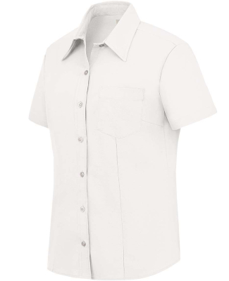 1254 Dickies Womens Short Sleeve Oxford in White