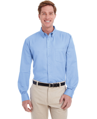 Harriton M581 Men's Foundation 100% Cotton Long-Sl in Industry blue