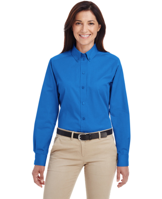 Harriton M581W Ladies' Foundation 100% Cotton Long in French Blue