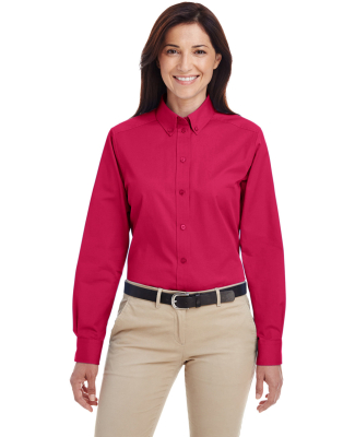 Harriton M581W Ladies' Foundation 100% Cotton Long in Red