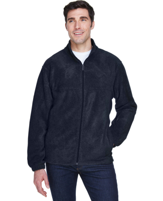 Harriton M990T Men's Tall 8 oz. Full-Zip Fleece in Navy