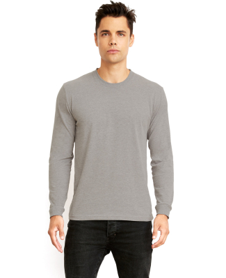 Next Level Apparel 6411 Unisex Sueded Long Sleeve  in Dark heather gray