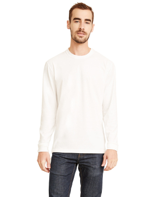 Next Level Apparel 6411 Unisex Sueded Long Sleeve in White