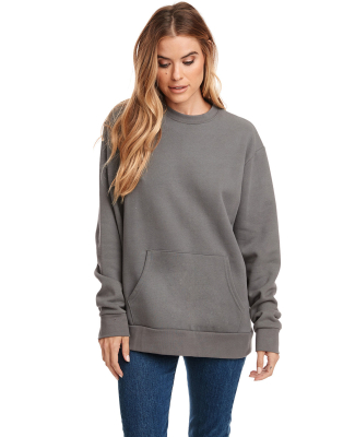 Next Level Apparel 9001 Unisex Crew with Pocket in Heavy metal