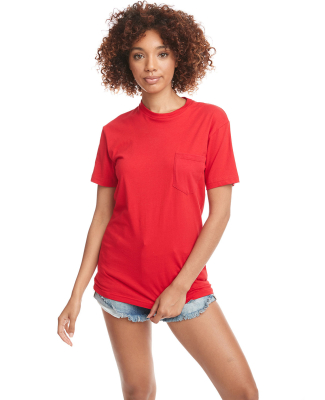 Next Level Apparel 3605 Unisex Pocket Crew in Red