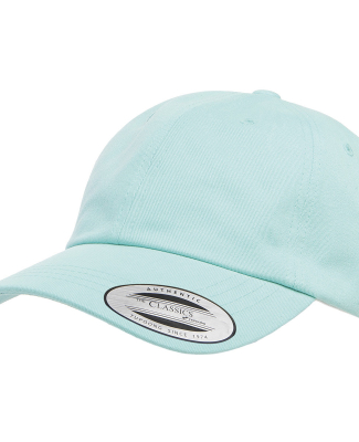 Yupoong 6245PT Peached Cotton Twill Dad Cap in Diamond blue