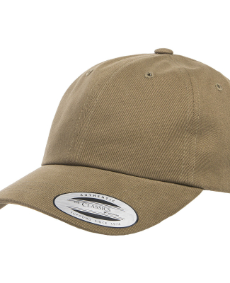 Yupoong 6245PT Peached Cotton Twill Dad Cap in Loden