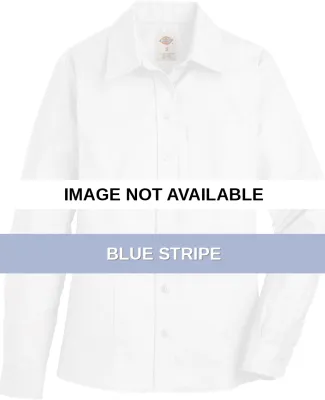 Dickies FL254 Ladies' Long-Sleeve Stretch Oxford S BLUE STRIPE