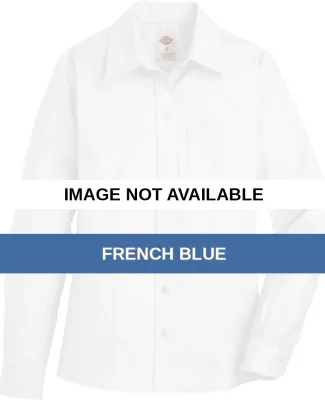Dickies FL254 Ladies' Long-Sleeve Stretch Oxford S FRENCH BLUE