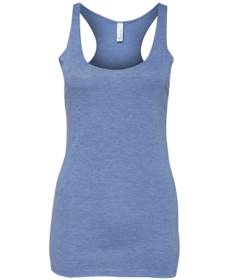 BELLA 8430 Womens Tri-blend Racerback Tank in Blue triblend