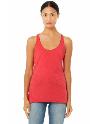 BELLA 8430 Womens Tri-blend Racerback Tank in Red triblend