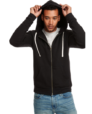 Next Level Apparel 9602 Unisex Zip Hoodie in Black