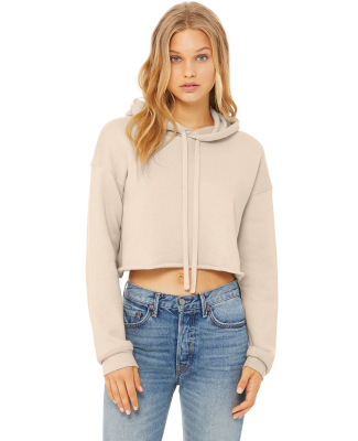 Bella + Canvas 7502 Women's Cropped Fleece Hoodie in Heather dust