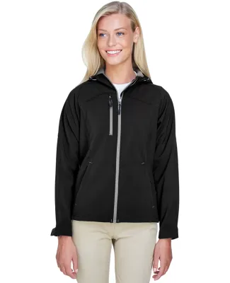 North End 78166 Ladies' Prospect Two-Layer Fleece  BLACK