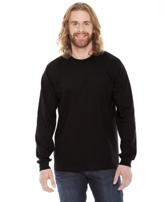 Unisex Fine Jersey USA Made Long-Sleeve T-Shirt in Black
