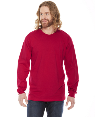 Unisex Fine Jersey USA Made Long-Sleeve T-Shirt in Red