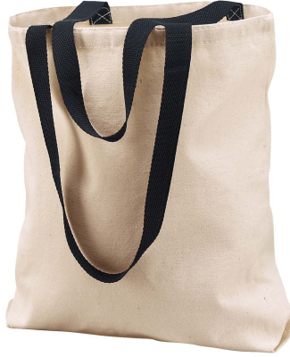 8868 Liberty Bags® Marianne Cotton Canvas Tote in Natural/ black