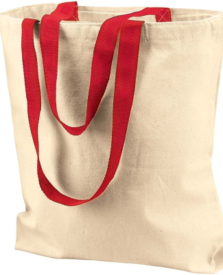 8868 Liberty Bags® Marianne Cotton Canvas Tote in Natural/ red