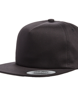 Yupoong-Flex Fit 6502 Unstructured Five-Panel Snap in Black