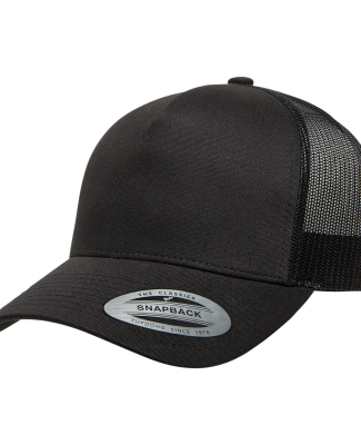 Yupoong-Flex Fit 6506 Retro Snapback Trucker Cap in Black