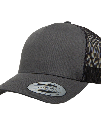 Yupoong-Flex Fit 6506 Retro Snapback Trucker Cap in Charcoal