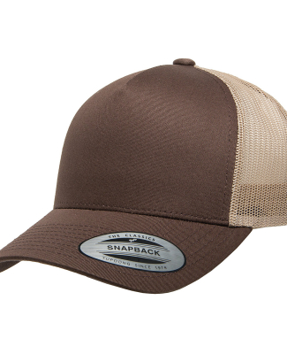 Yupoong-Flex Fit 6506 Retro Snapback Trucker Cap in Brown/ khaki