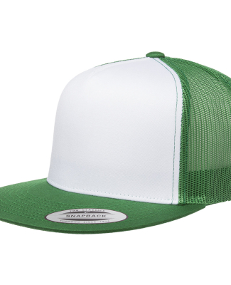 Yupoong-Flex Fit 6006 Five-Panel Classic Trucker C in Kelly/ white/ kelly