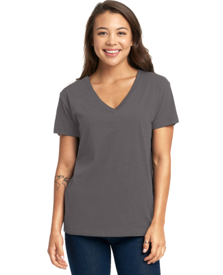 Next Level Apparel 3940 Ladies' Relaxed V-Neck T-S in Heavy Metal