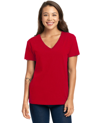 Next Level Apparel 3940 Ladies' Relaxed V-Neck T-S in Red