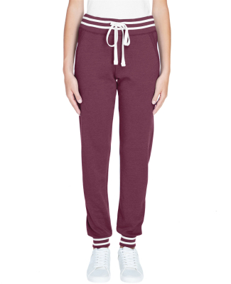 J America 8654 Relay Women's Jogger in Maroon