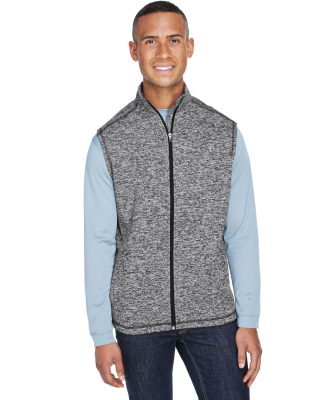 J America 8631 Cosmic Fleece Vest in Charcoal fleck