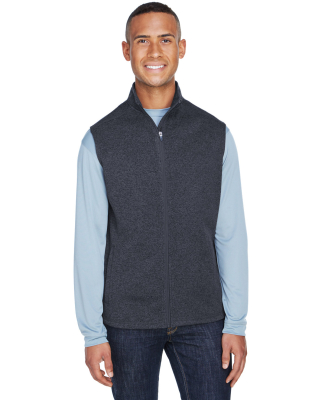J America 8631 Cosmic Fleece Vest in Onyx fleck
