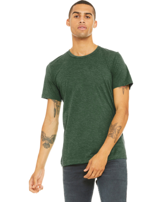 BELLA+CANVAS 3413 Unisex Howard Tri-blend T-shirt in Grass green triblend