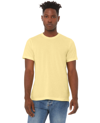 BELLA+CANVAS 3413 Unisex Howard Tri-blend T-shirt in Pale yellow triblend