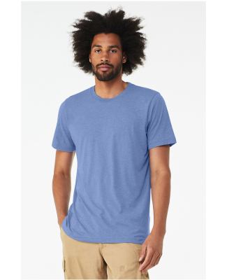 BELLA+CANVAS 3413 Unisex Howard Tri-blend T-shirt in Solid blue triblend