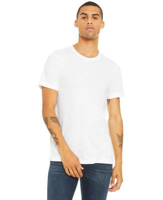 BELLA+CANVAS 3413 Unisex Howard Tri-blend T-shirt in Solid white triblend