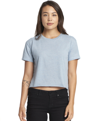 Next Level Apparel 5080 Festival Women's Cali Crop in Stonewash denim