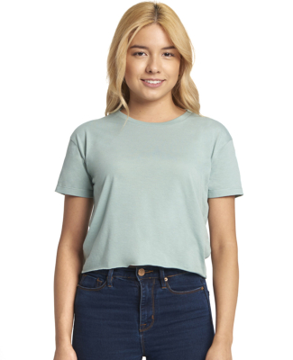Next Level Apparel 5080 Festival Women's Cali Crop in Stonewash green